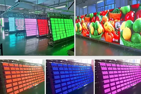Outdoor LED Screen Module Manufacturing and Aging Test Performance View