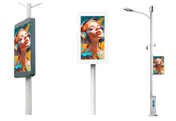 Street Light Pole LED Display Multiple Installation Methods Feature Diagram