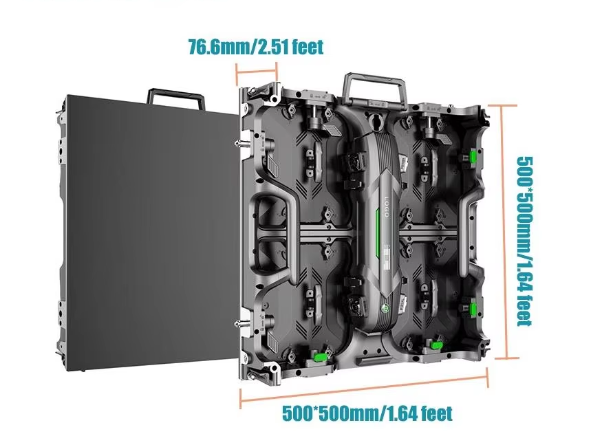 500*500mm Series Die Casting Aluminum Cabinet Details Feature Diagram