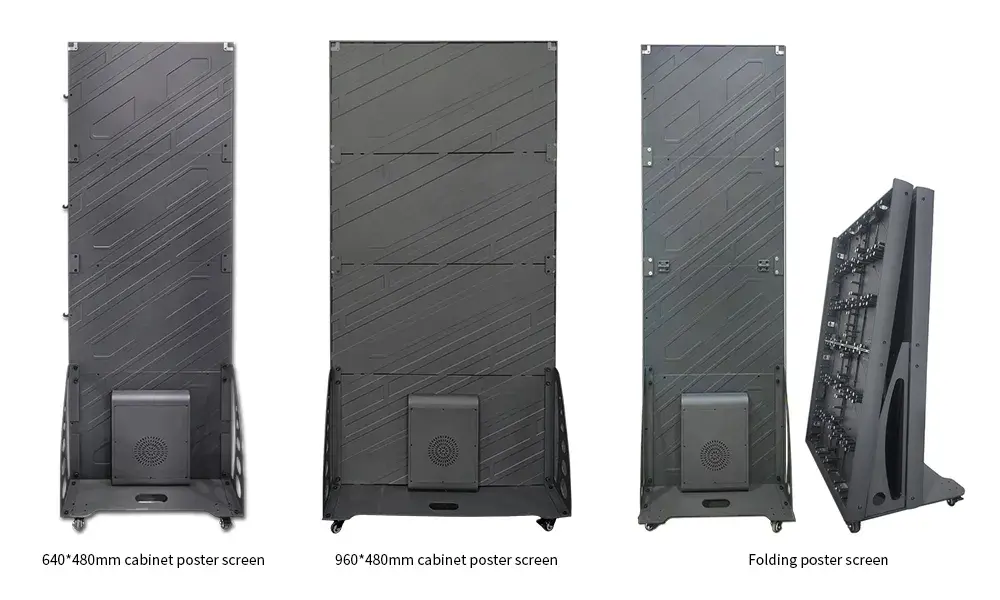 Three Different Types of LED Poster Screens Performance View