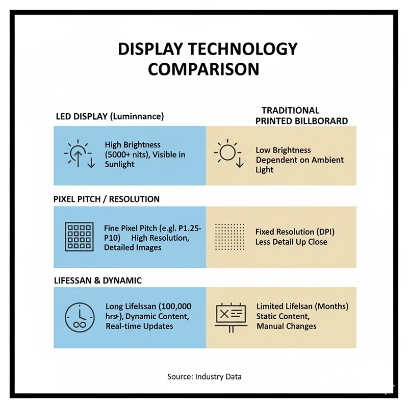 advertising LED display technical parameters chart advertising LED display technical parameters chart
