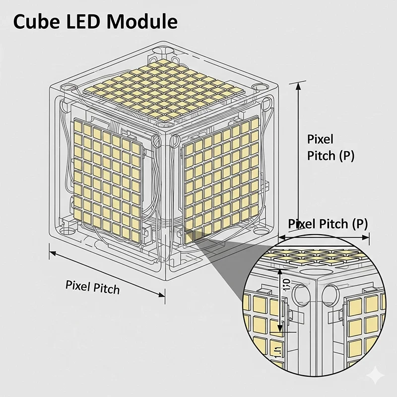 cube LED display module pixel pitch cube LED display module pixel pitch