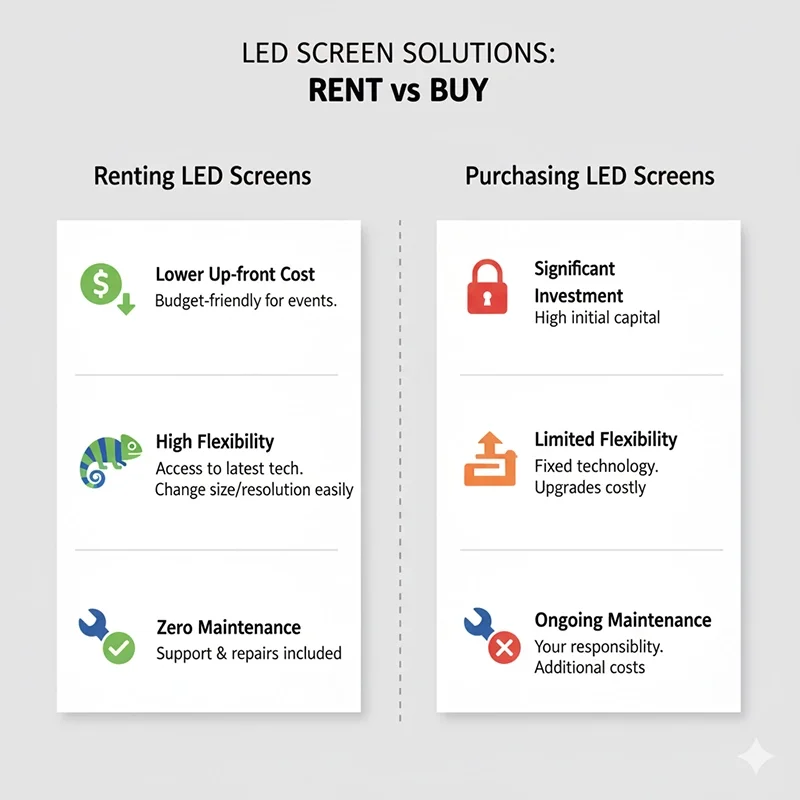 LED Display Screen Rental vs purchase cost comparison LED Display Screen Rental vs purchase cost comparison