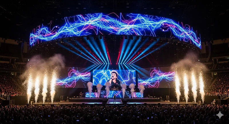 Event LED screen stage design with lighting effects Event LED screen stage design with lighting effects