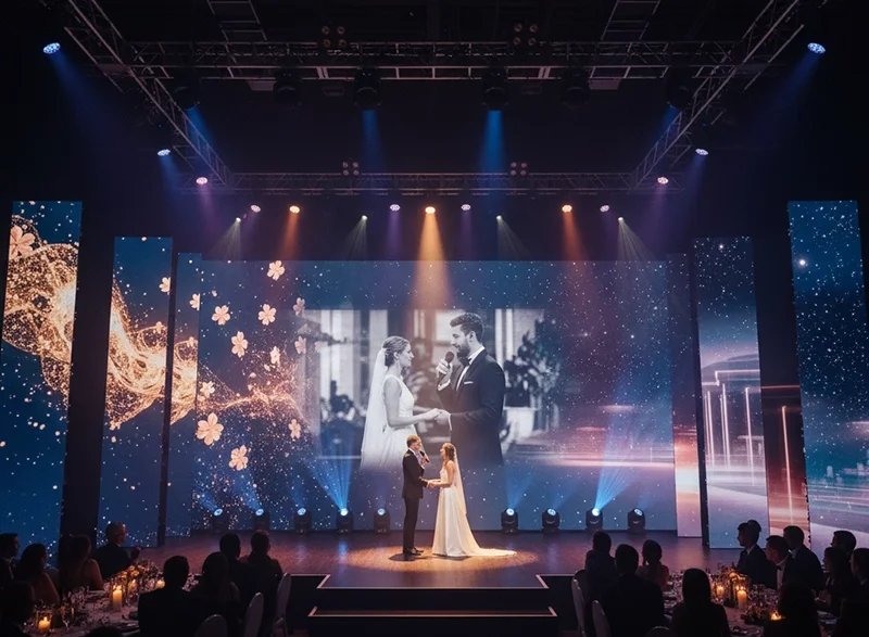 Stage LED screen LED video wall for wedding backdrop