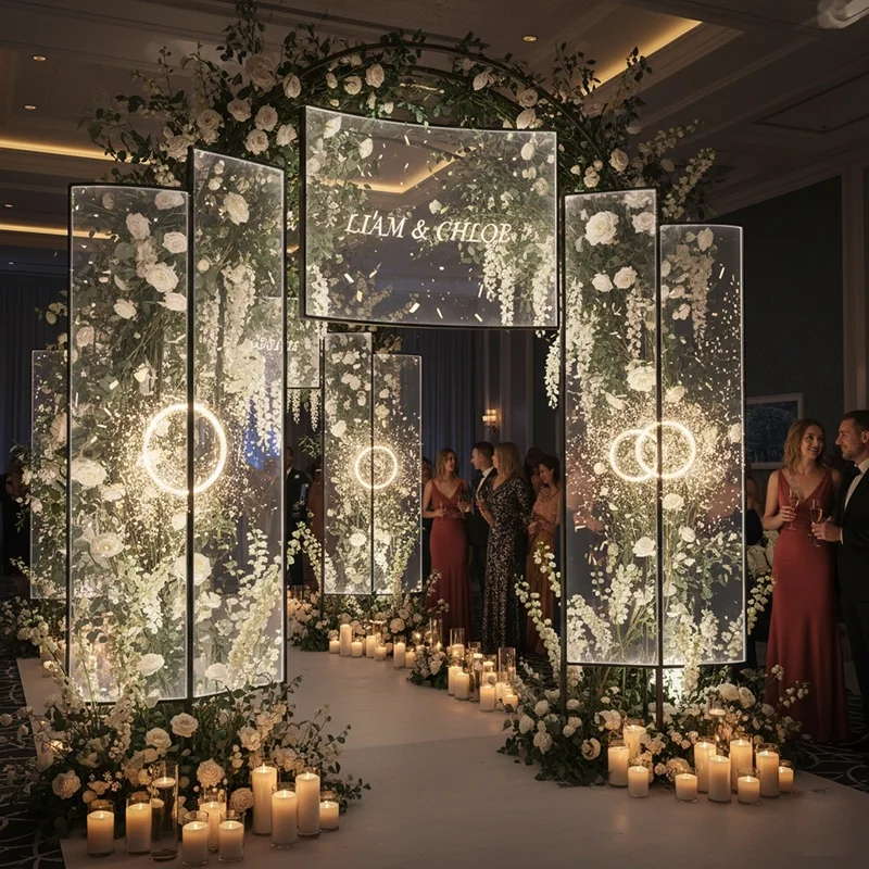 Transparent LED Display for wedding entrance decoration