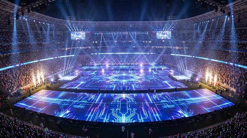 LED floor screen in stadium display solution LED floor screen in stadium display solution