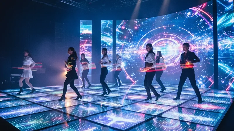 LED floor screen stage performance LED floor screen stage performance