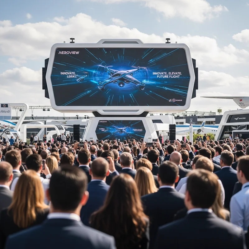 outdoor LED video wall at commercial airshow outdoor LED video wall at commercial airshow
