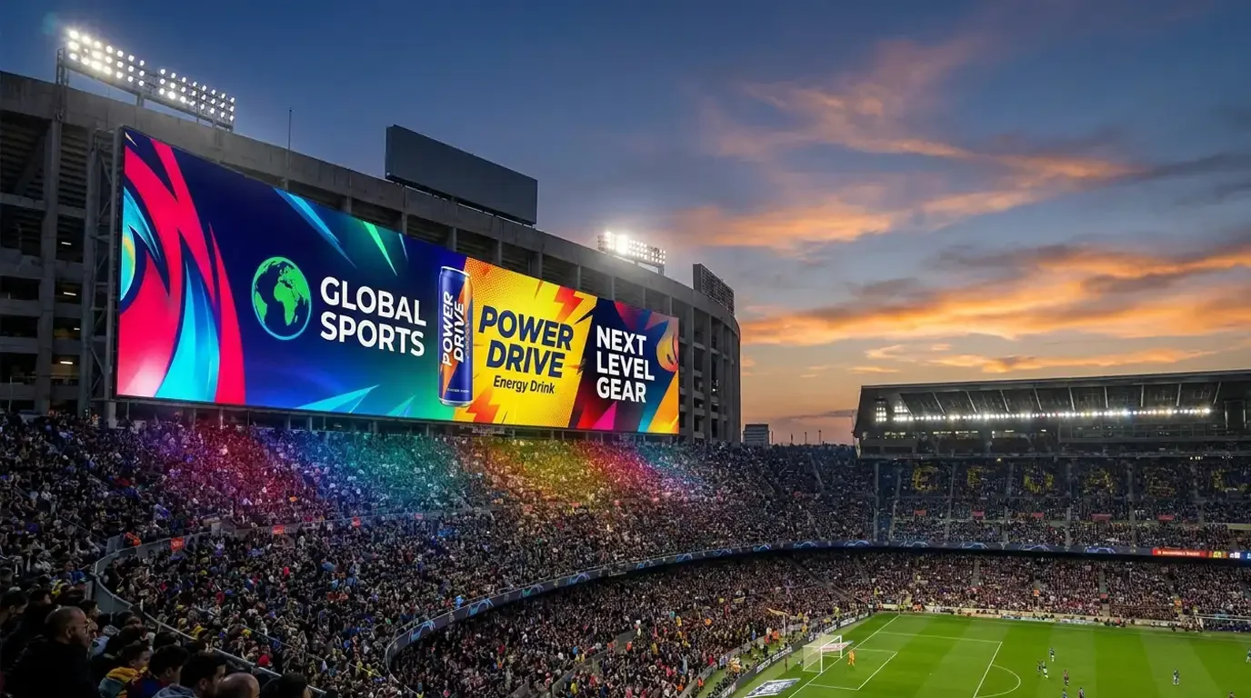 Stadium LED advertising screen
